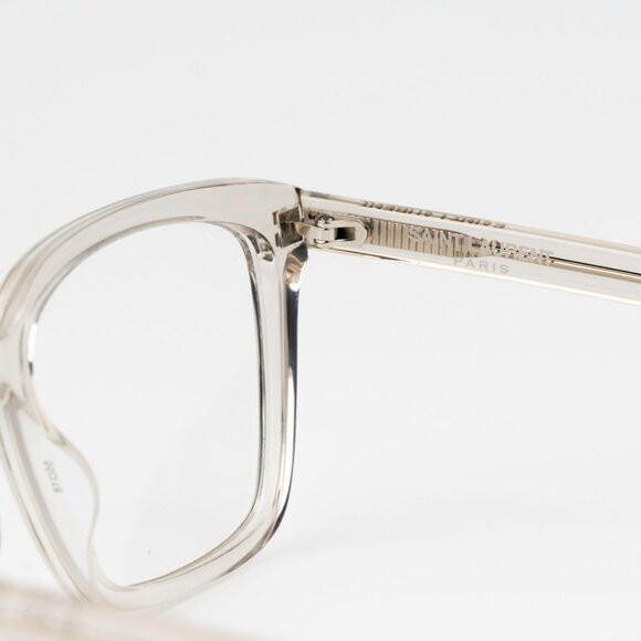 NEW Saint Laurent SL672 004 Beige Square Unisex Eyeglasses - Picture 7 of 11